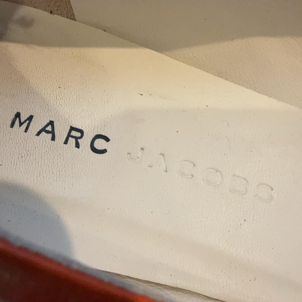 Marc Jacobs Shoes Womens Size 8.5 Orange Patent Ballet Flats Bow Made In Italy - Picture 8 of 11